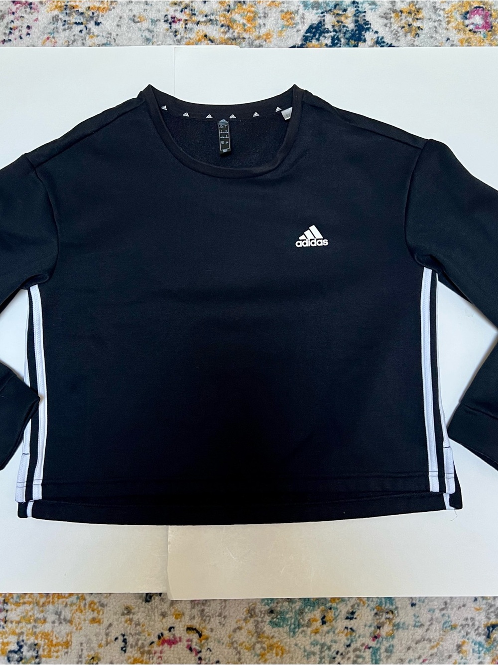 Adidas 3-striped black sweatshirt, L - Picture 8 of 14
